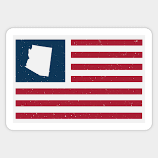 Vintage Arizona USA Flag // Retro American Flag Stars and Stripes Sticker